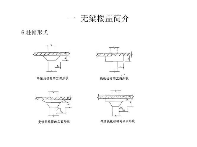一 无梁楼盖简介 6.柱帽形式