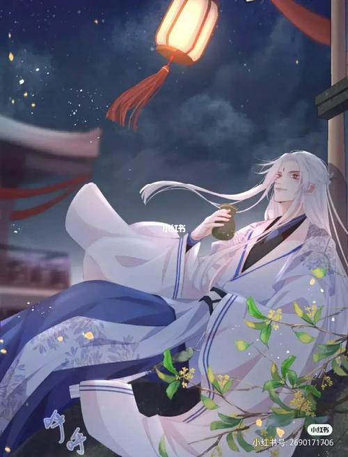 古风白发美男_古风_素材_素材其他