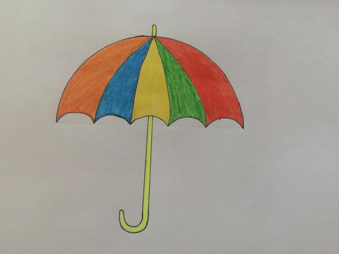 中班绘画巜美丽的雨伞》