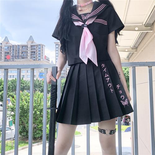 蝶姬夏服情侣制服jk不良正统刺绣重工原创学生校服