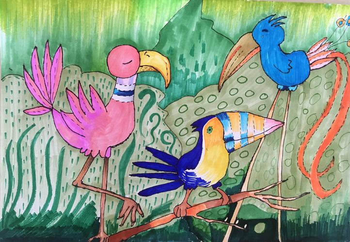 "我为候鸟护航"—第38个"爱鸟周"全盟小学生绘画大赛