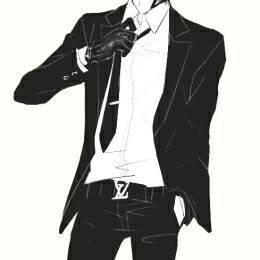 动漫西装半身头像男生