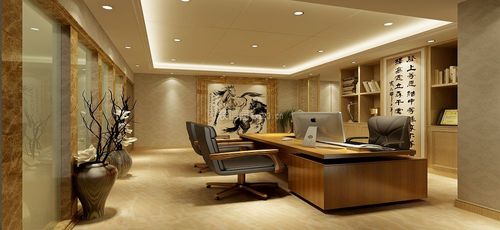 总经理办公室吊顶造型 总经理办公室装修图片