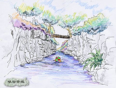 海底峡谷简笔画 简笔画图片大全-蒲城教育文学网