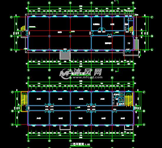 某小区三层物业办公楼建筑设计图