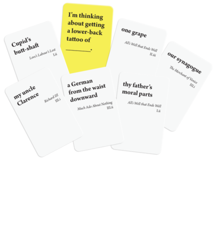 bards dispense profanity: a party game based on the works of