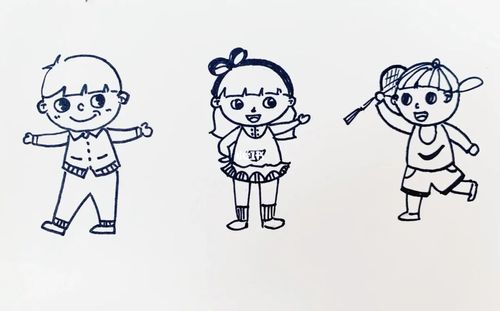 幼师考编绘画|人物正面简笔画_幼师_简笔画_绘画_商务