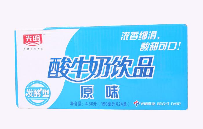 光明酸牛奶原味190ml*24盒 9304