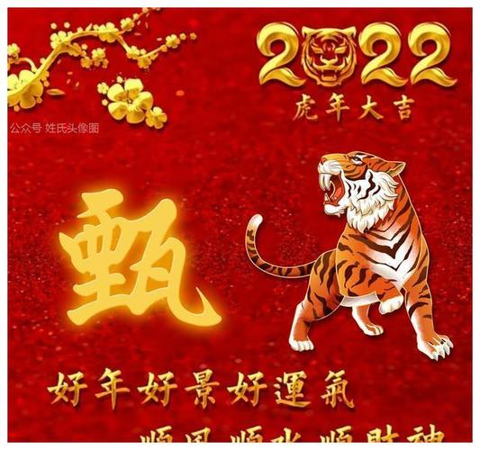 送你100张虎年大吉喜庆姓氏头像