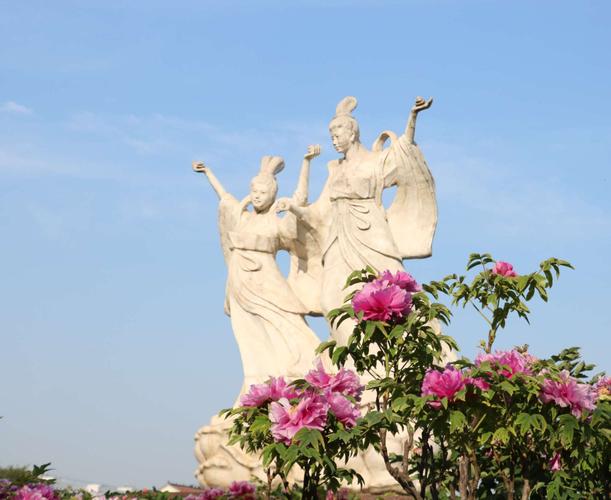 百花园的牡丹仙子正在散花.