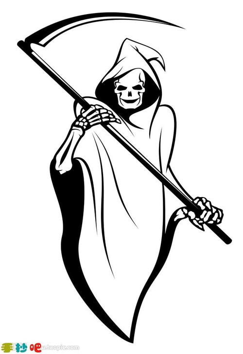 死神来了简笔画教程 关于死神的简笔画画法