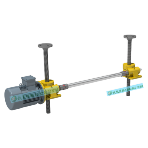 小型手动丝杆升降平台 电动螺杆提升机 2台联动同时升降