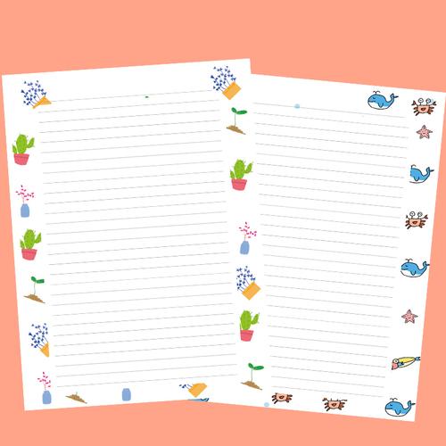 方格信纸横线a4彩图背景日记作文训练班稿纸信纸