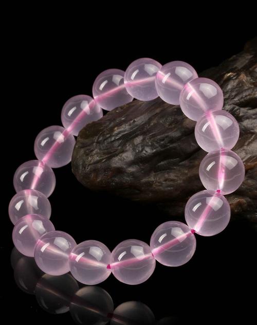 时雨天然粉水晶手链女[i]