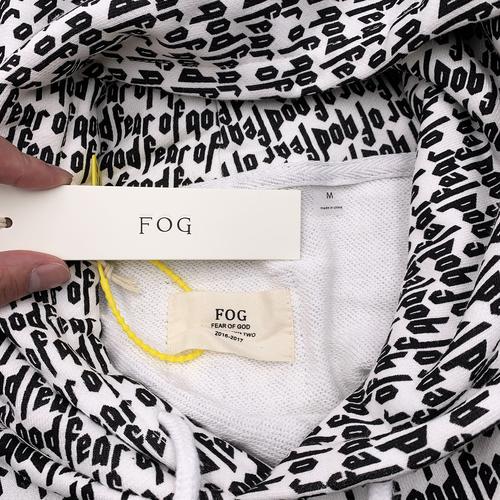 fear of god fog经典满印花弹幕套头卫衣高街宽松鹿晗