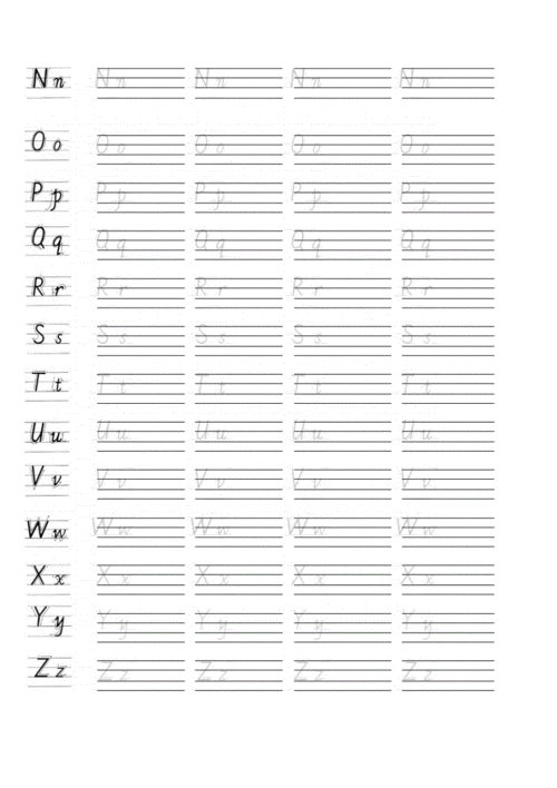 小学三年级英语26英文字母手写体描红字帖有笔顺可仿写精编版.