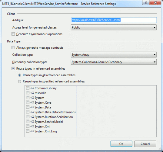 5 service config page