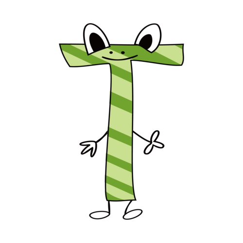 卡通英文字母字体t