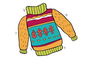 冬季必备 毛衣简笔画