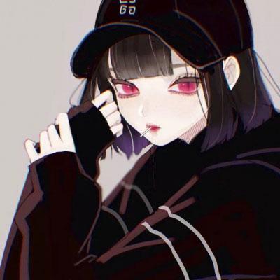 2021动漫短发女生高冷头像