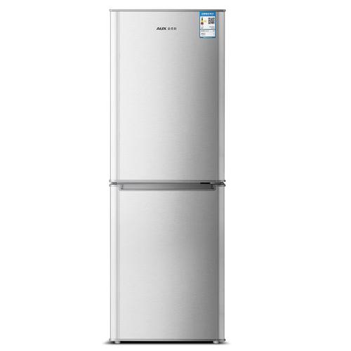 196银色奥克斯aux双门两门电冰箱家用宿舍租房节能低噪冷藏冷冻冰箱
