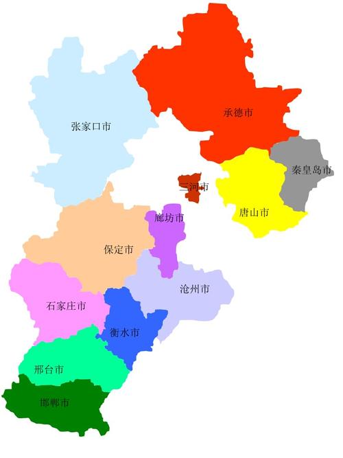 河北省各地级市地图(可修改ppt版).ppt 1页