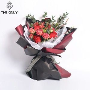 薇艺韩式高档双色小花束鲜花包装纸材料草莓玫瑰花花艺包花纸s