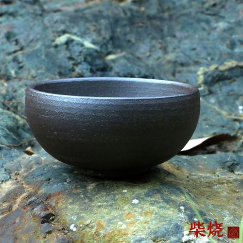 正宗龙窑柴烧建盏落灰杯纯手工粗陶自然落灰釉裸烧茶杯铁胎禅定杯-图2