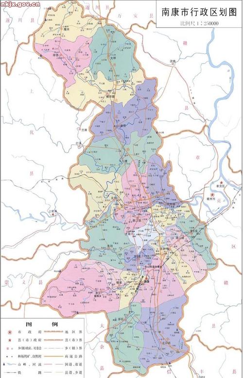 南康市行政区划地图