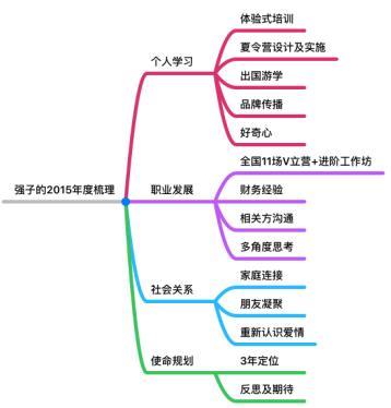 (图一:个人2015年度梳理思维导图)