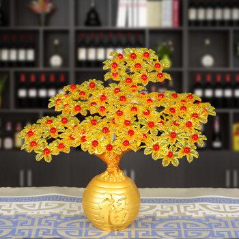 铜丝发财树手工手工串珠发财树材料包diy编织制作摇钱树摆件家居摆设