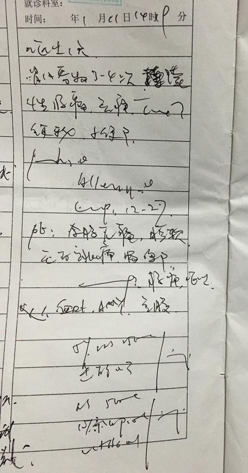 有谁能翻译下医生写的病历!