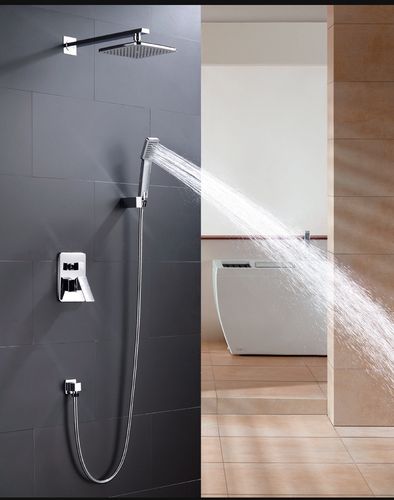 德国全铜暗装入墙式花洒冷热增压淋浴花洒套装隐藏式吊顶花洒