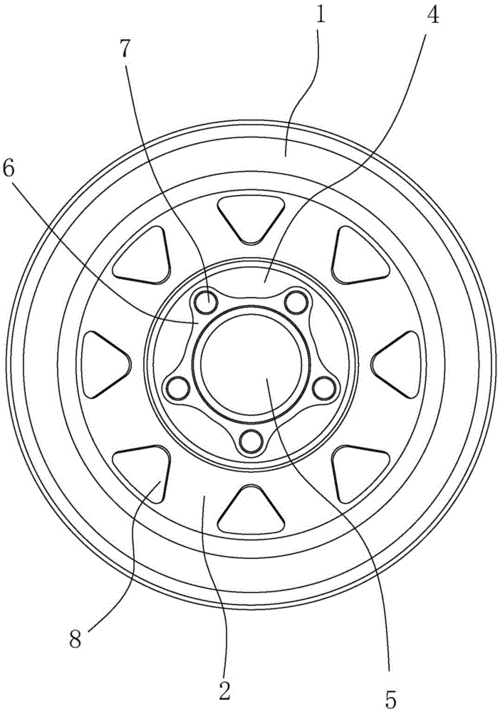 摘要 本实用新型提供了一种用于牵引车的轮毂,属于汽车配件技
