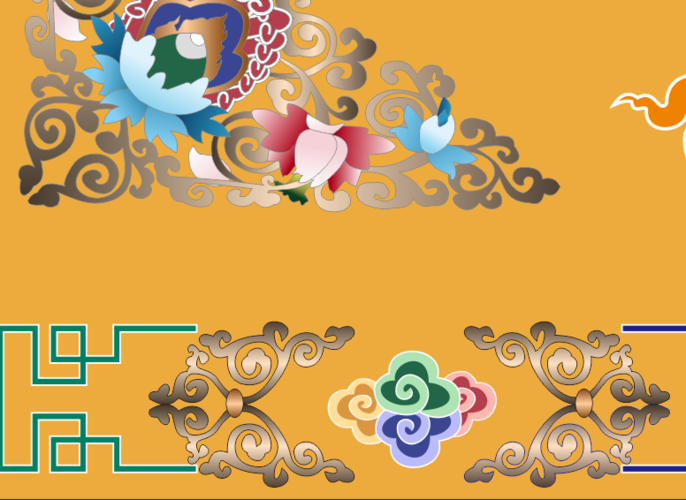 唐卡矢量图|平面|图案|闫123456789 - 原创作品