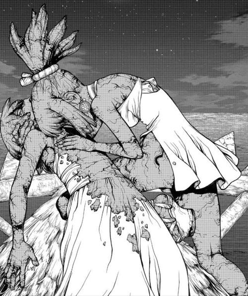 石纪元漫画版:琥珀和银狼变成石像,浅雾幻单挑石化王国最强战力