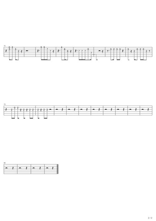 皇后乐团《drowse》吉他谱