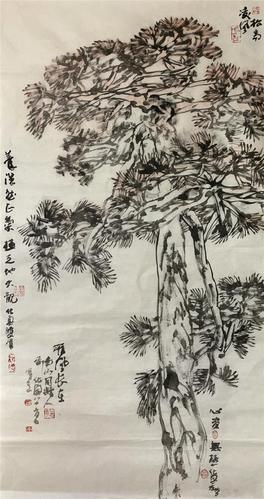 以松柏之心绘生命之树中国名家禹化兴画松十国行