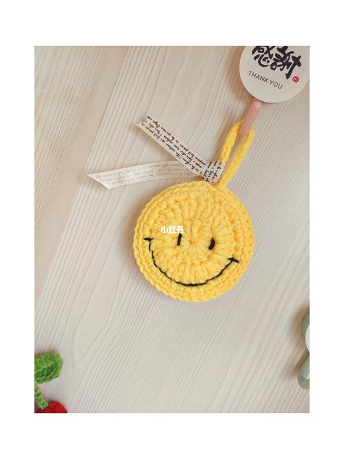 纯手工钩织笑脸挂件~_钩织_挂件_手工制作_钩针编织_手工钩针编织