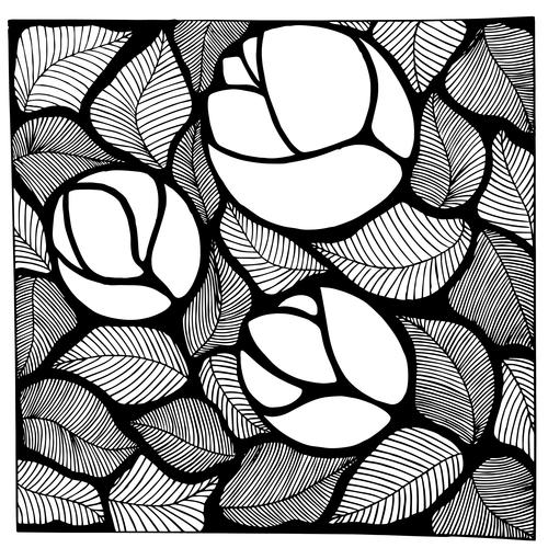 花卉变形图案设计练习