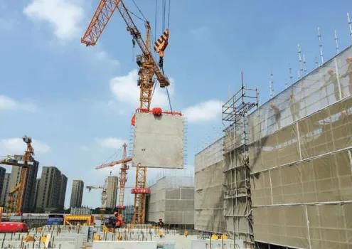 工地 pc 楼板构件吊装