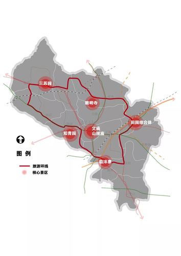 北部三苏园,中部知青园,眼明寺,东部田园综合体,南部临沣寨为郏县全域