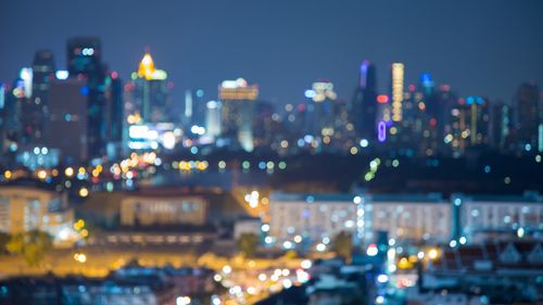 模糊,城市,市区,夜景