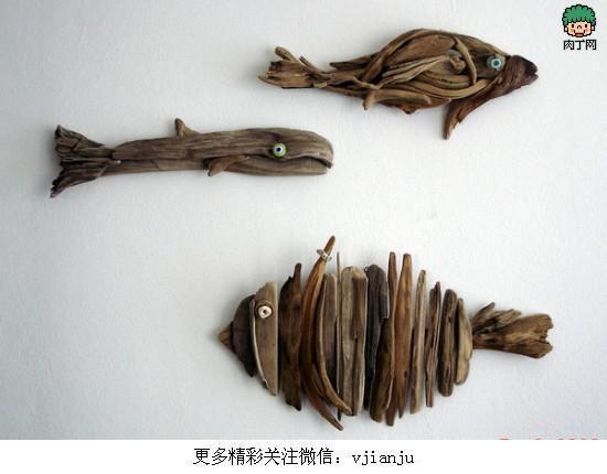 枯树枝diy创意墙挂作品-创意生活,手工制作