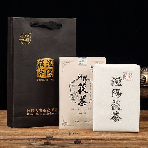 泾域黑茶泾阳茯茶陕西特产正宗金花茯砖茶非泾渭茯茶西安茶叶500g