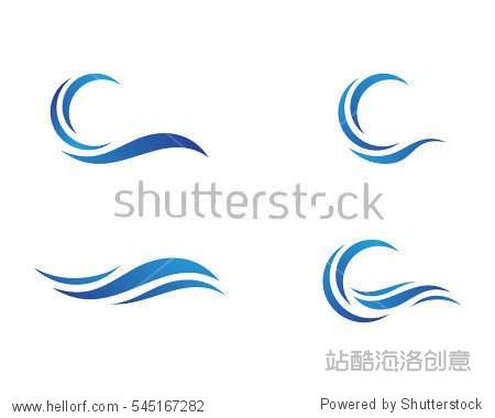 water wave logo template