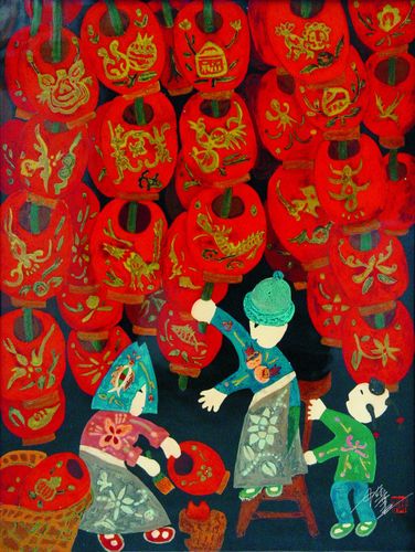 义乌文艺名家陈震描画义乌乡土味儿