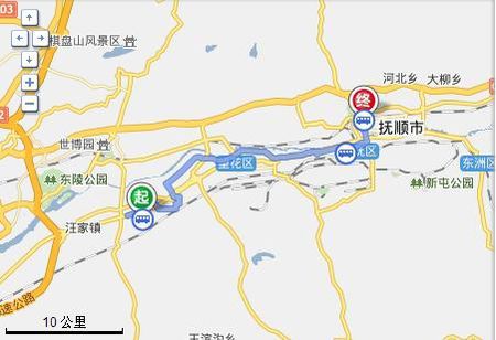 抚顺108路公交车过抚顺北站不
