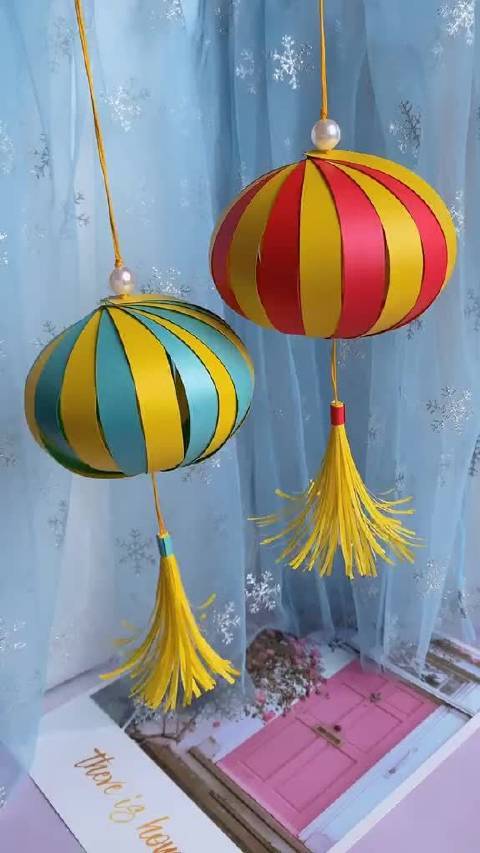 微博亲子季##家庭陪伴计划##亲子手工 ##亲子手工 ##手工灯笼