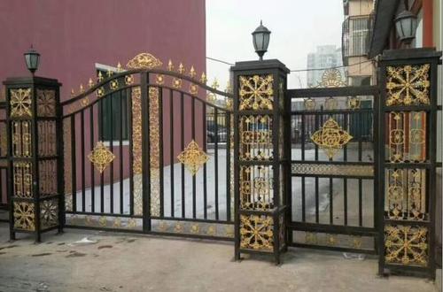 铁艺配件大门米字花铸铁花正方形铁花阳台护栏花双开